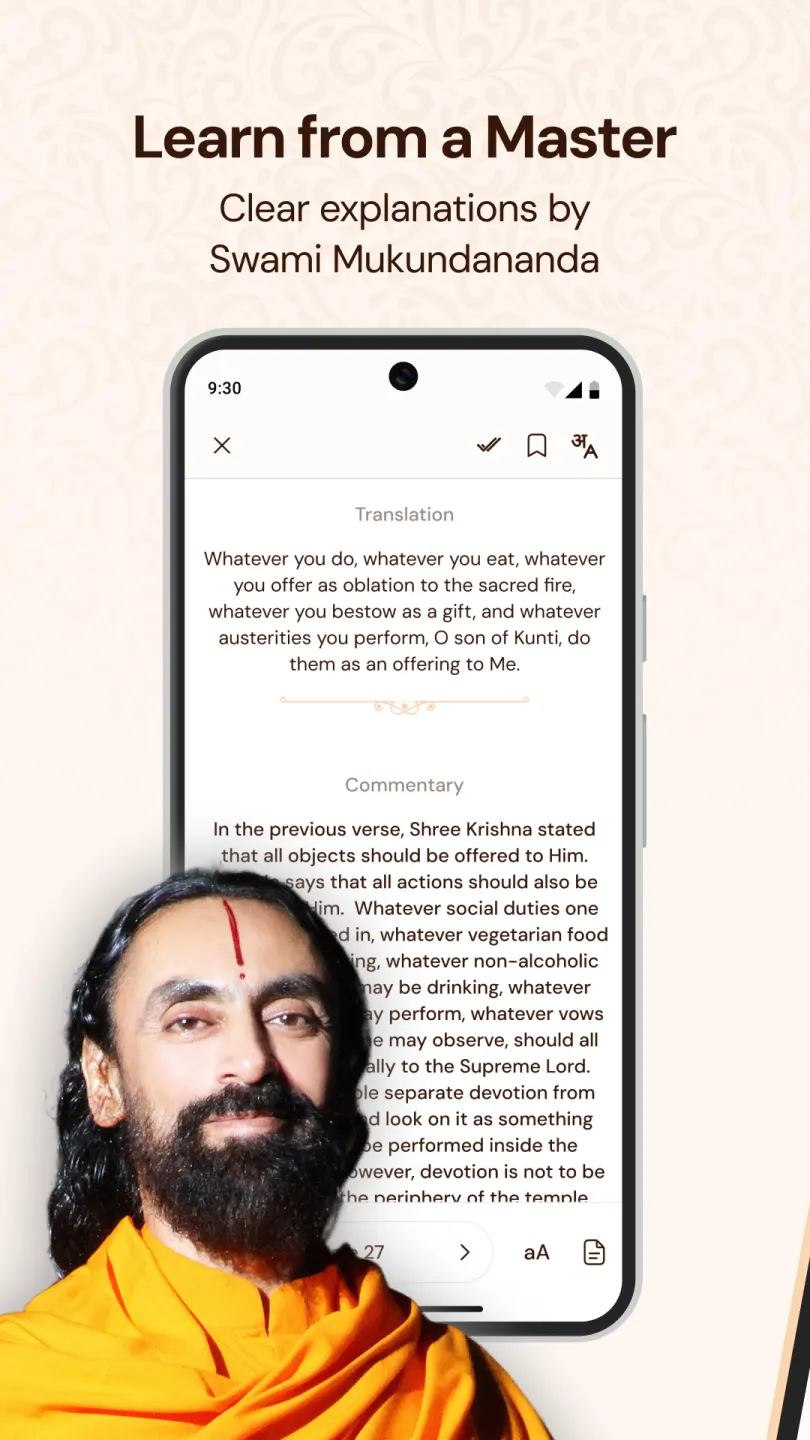 Translation and commentary by Swami Mukundananda in the Bhagavad Gita app